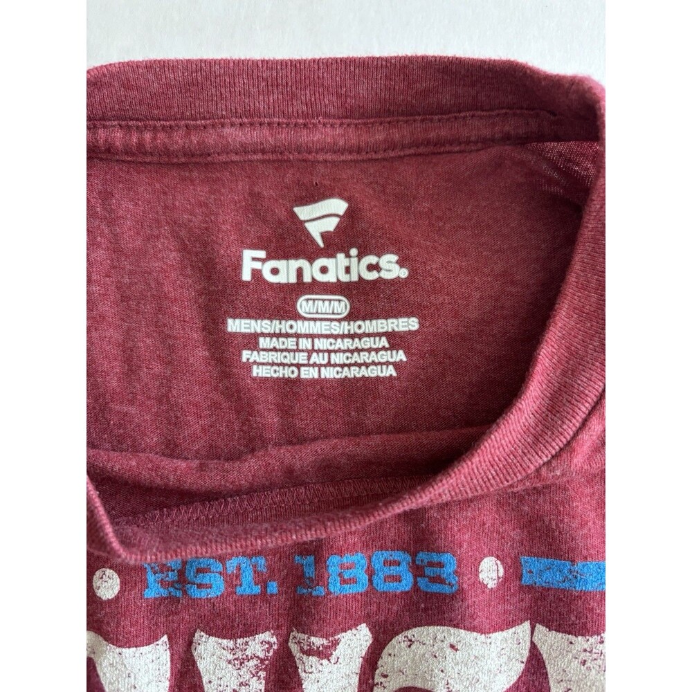 Mens Philadelphia Phillies T Shirt M Burgundy Fanatics Fightin Phils MLB - Picture 2 of 11